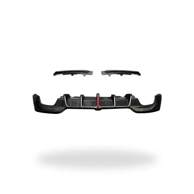 BMW G20 LCI Carbon Fiber/ Gloss Black Rear Diffuser with Integrated Brake Light (2023+)