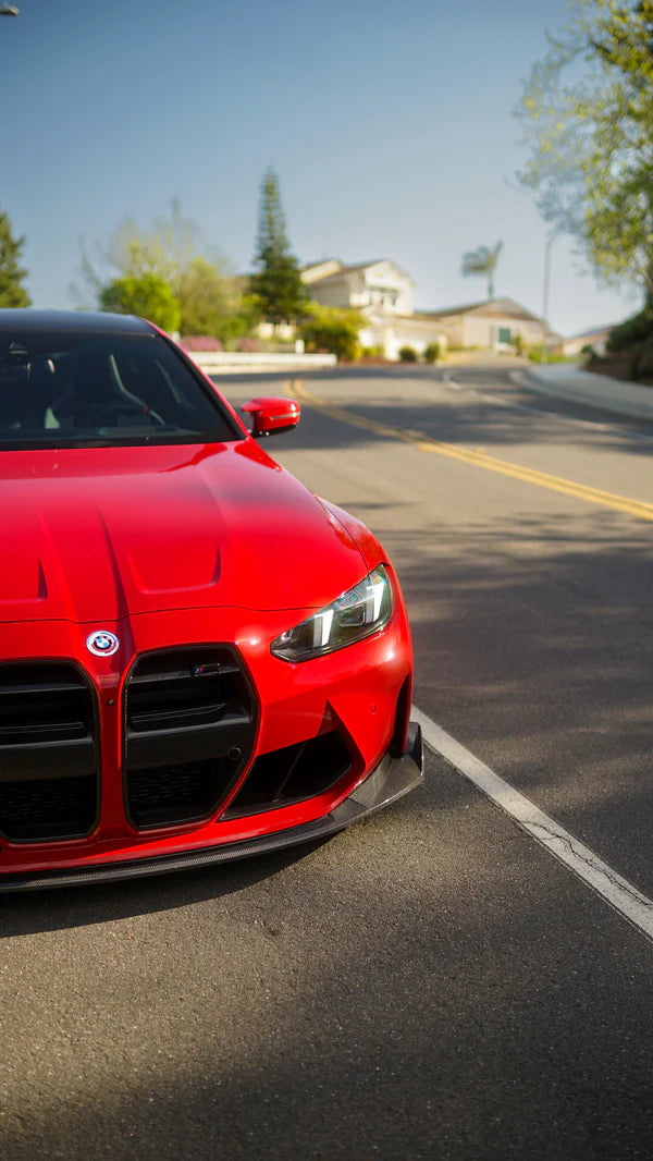 BMW G80 M3 / G82 G83 M4 CSL Style 3-Piece Carbon Fiber Front Lip – Performance Splitter (2021+)