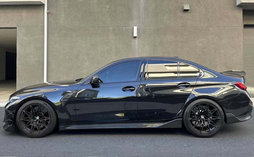 BMW G80 M3 / G82 M4 Carbon Fiber Side Skirts – Performance Style Side Extensions (2021+)